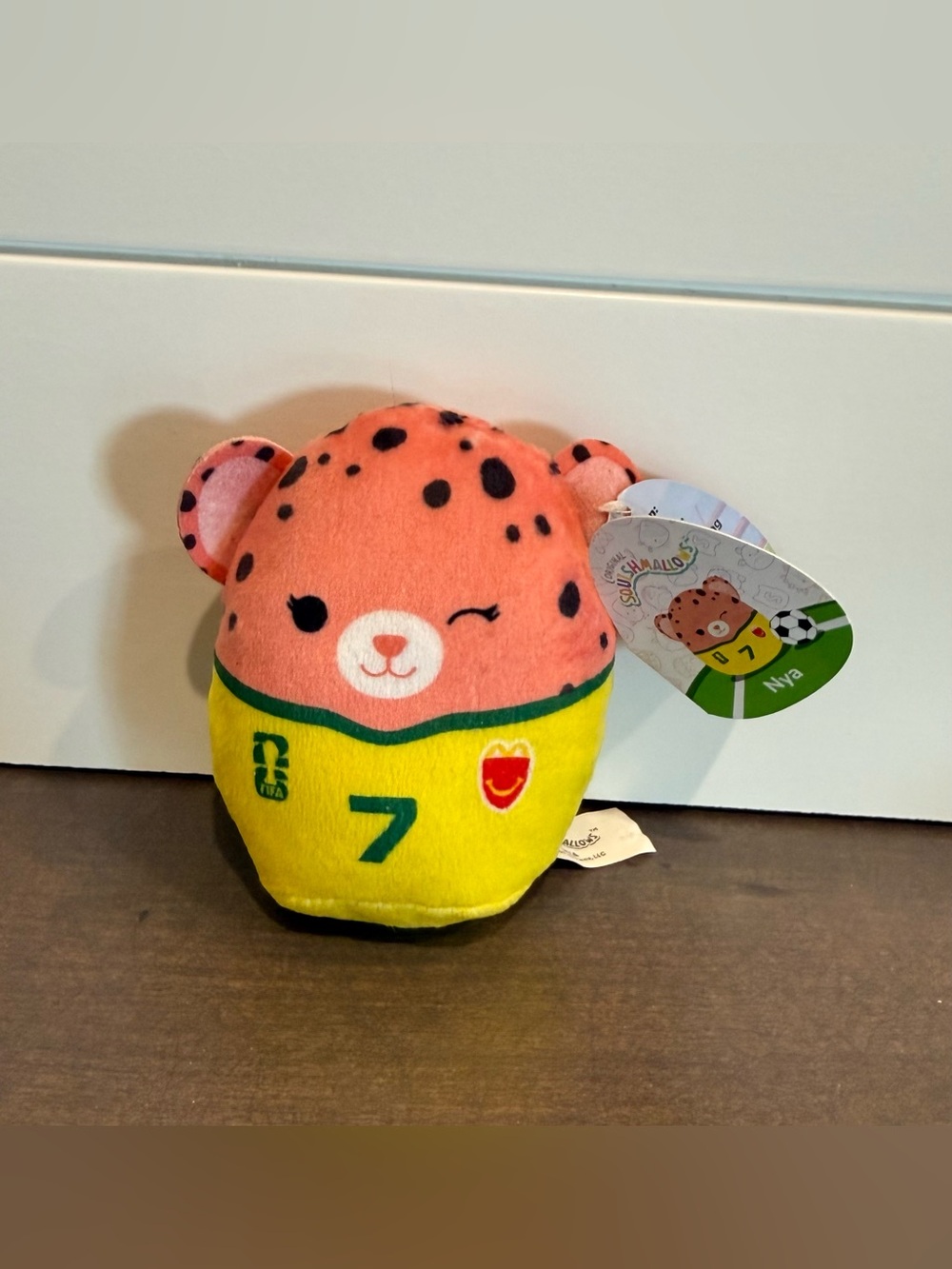 McDonaldβs Squishmallows FIFA World Cup 2026 Nya #7 Leopard Plush w/ Tag